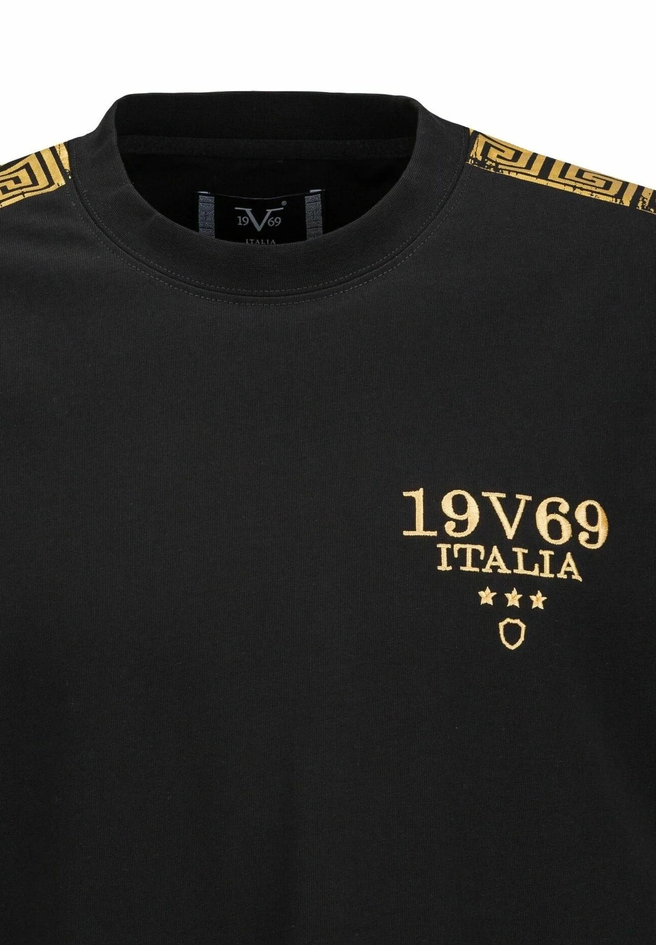 19V69 ITALIA by Versace- Tamaro T-Shirt | Black / Gold - W24MTEE20