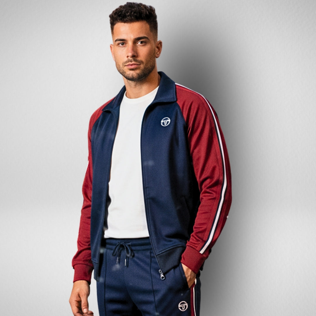Sergio Tacchini - Renshaw Track Top | Black/Gardenia - STM21116-184