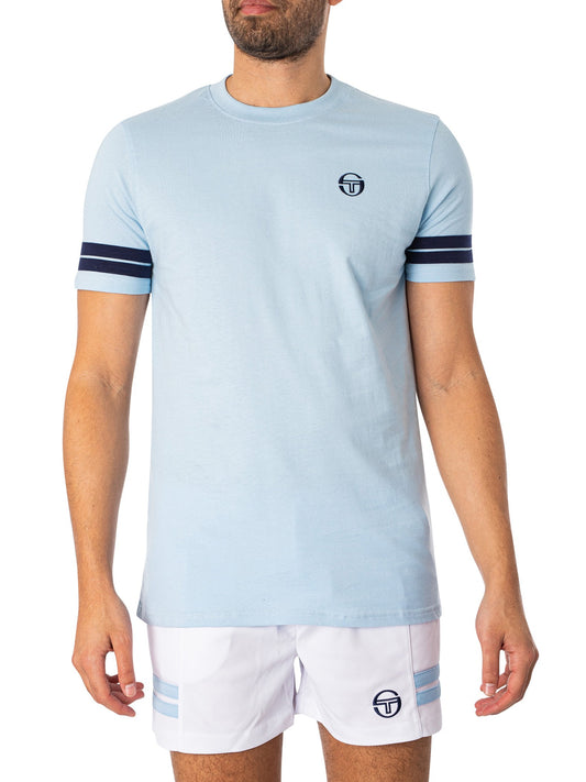 Sergio Tacchini Grello Crew Neck T-shirt | Clear Sky/Maritime Blue - STM18376 - 383