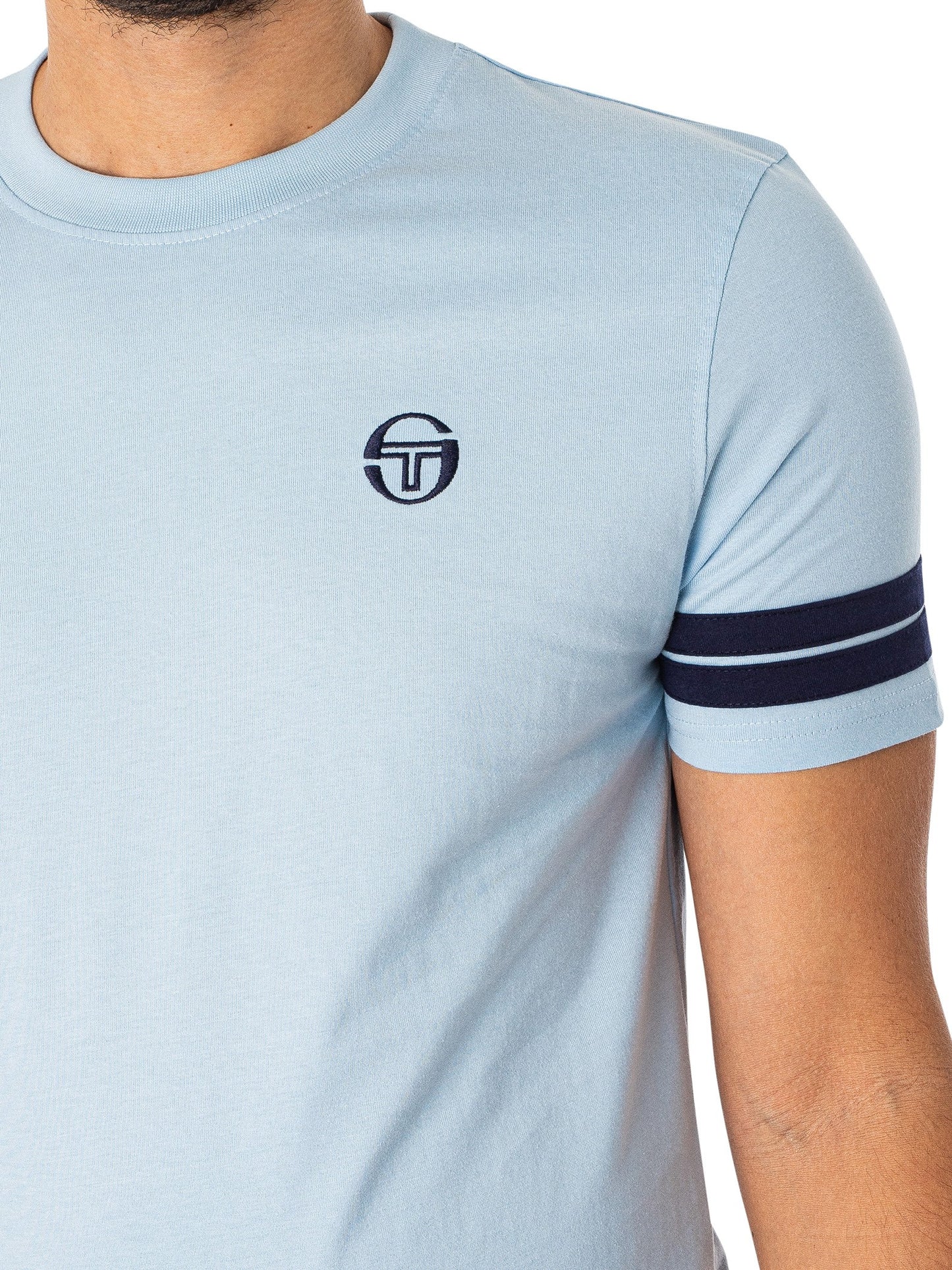 Sergio Tacchini Grello Crew Neck T-shirt | Clear Sky/Maritime Blue - STM18376 - 383