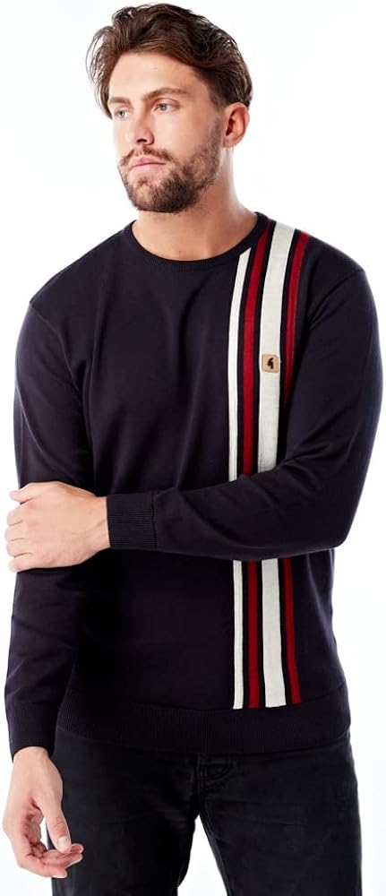 GABICCI Dirk Gabicci Mens Dirk Mens Racing Jumper | Navy / Cream / Rosso - V49GM14