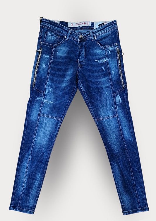 MARIO MORATO Slim Tapered Jeans - 2801-A - Dark Blue Denim