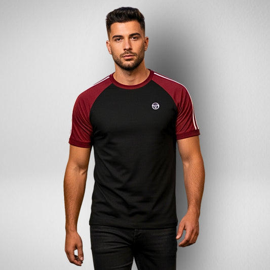 Sergio Tacchini Hadow T-Shirt | Black/Guardenia - STM21115-184