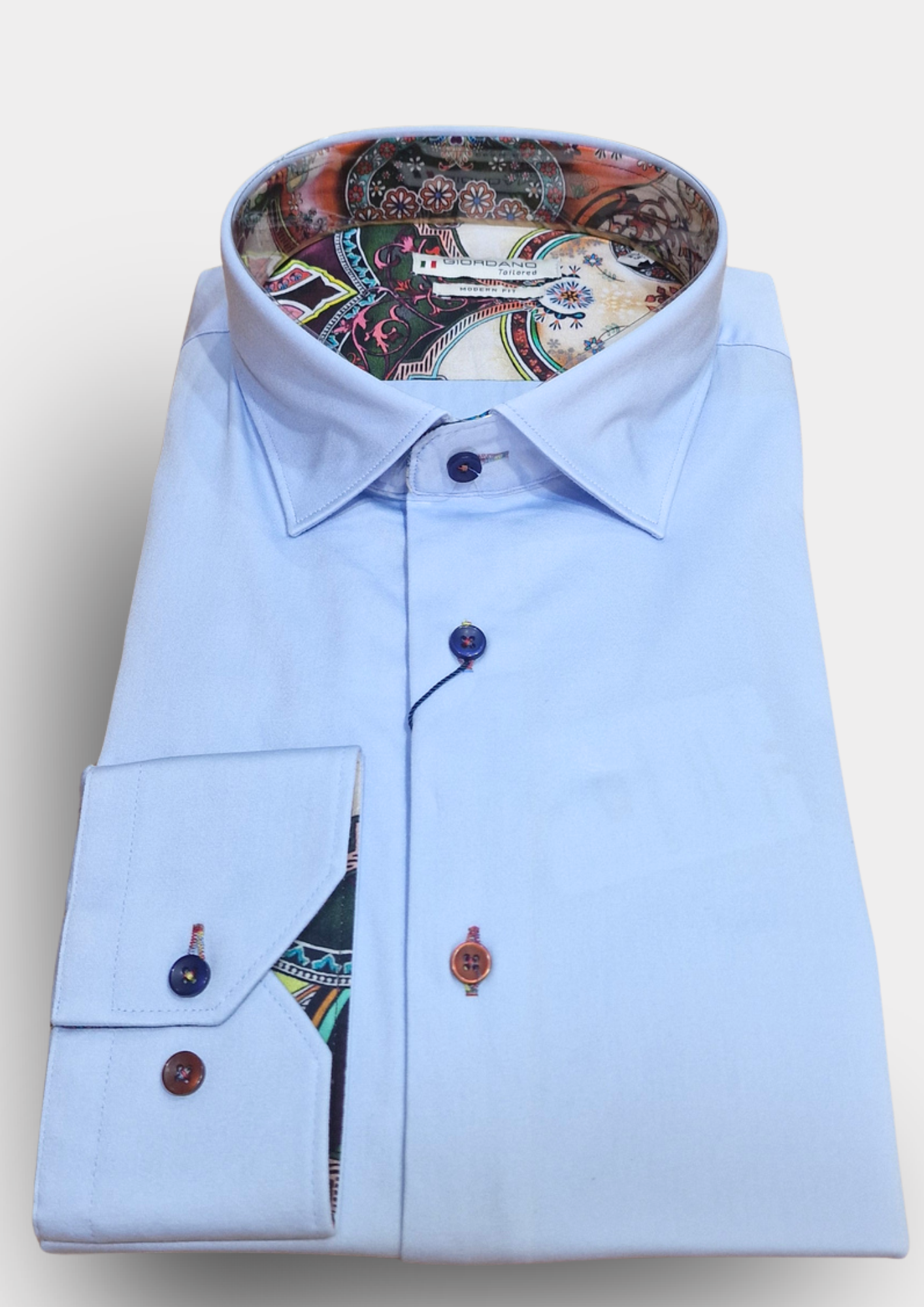GIORDANO - Classic Cotton Shirt | Light Blue | 627812-61