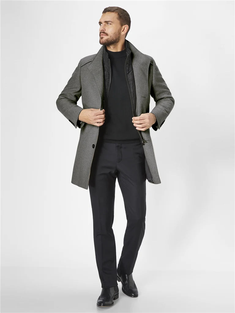 S4 Jackets Newton Modern Coat | Grey / Anthracite - 74299-6969 - 0800