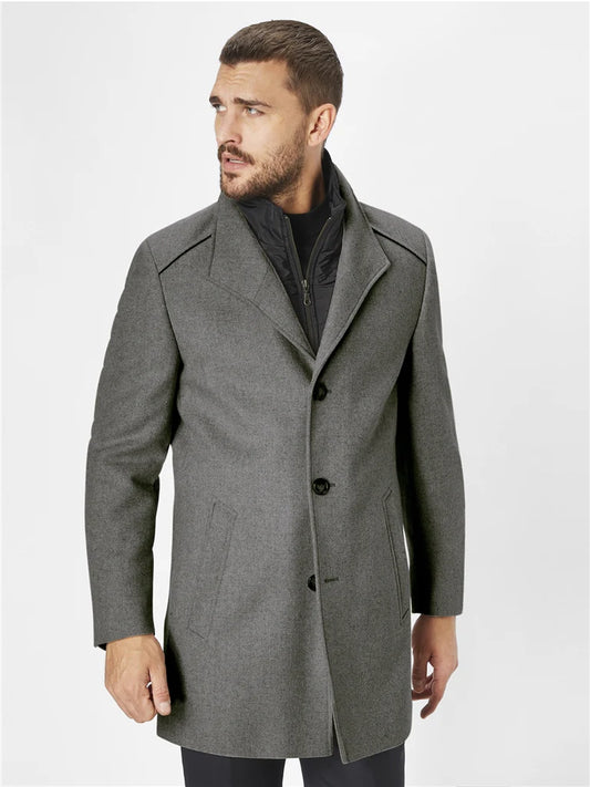 S4 Jackets Newton Modern Coat | Grey / Anthracite - 74299-6969 - 0800