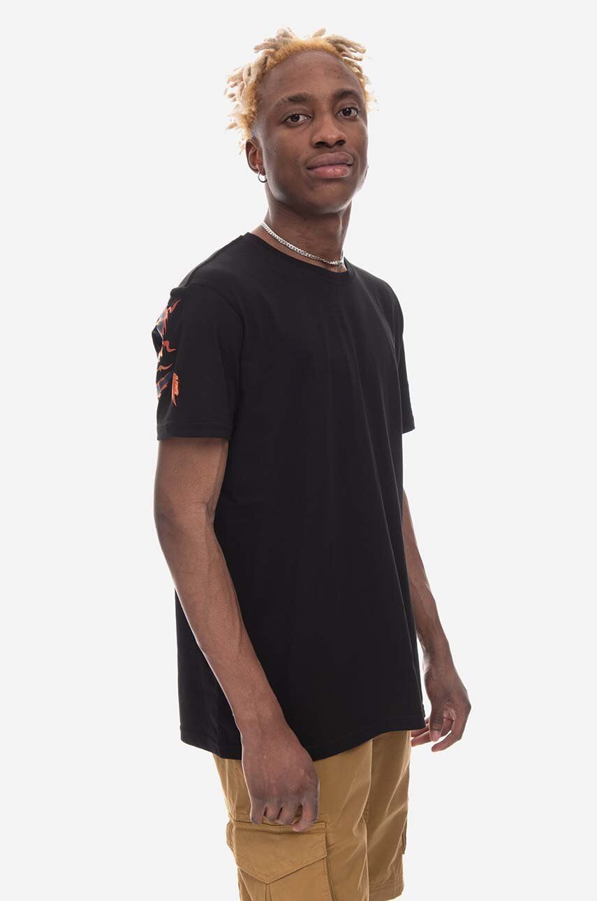 Alpha Industries cotton T-shirt EMB | Black - T 136506 03