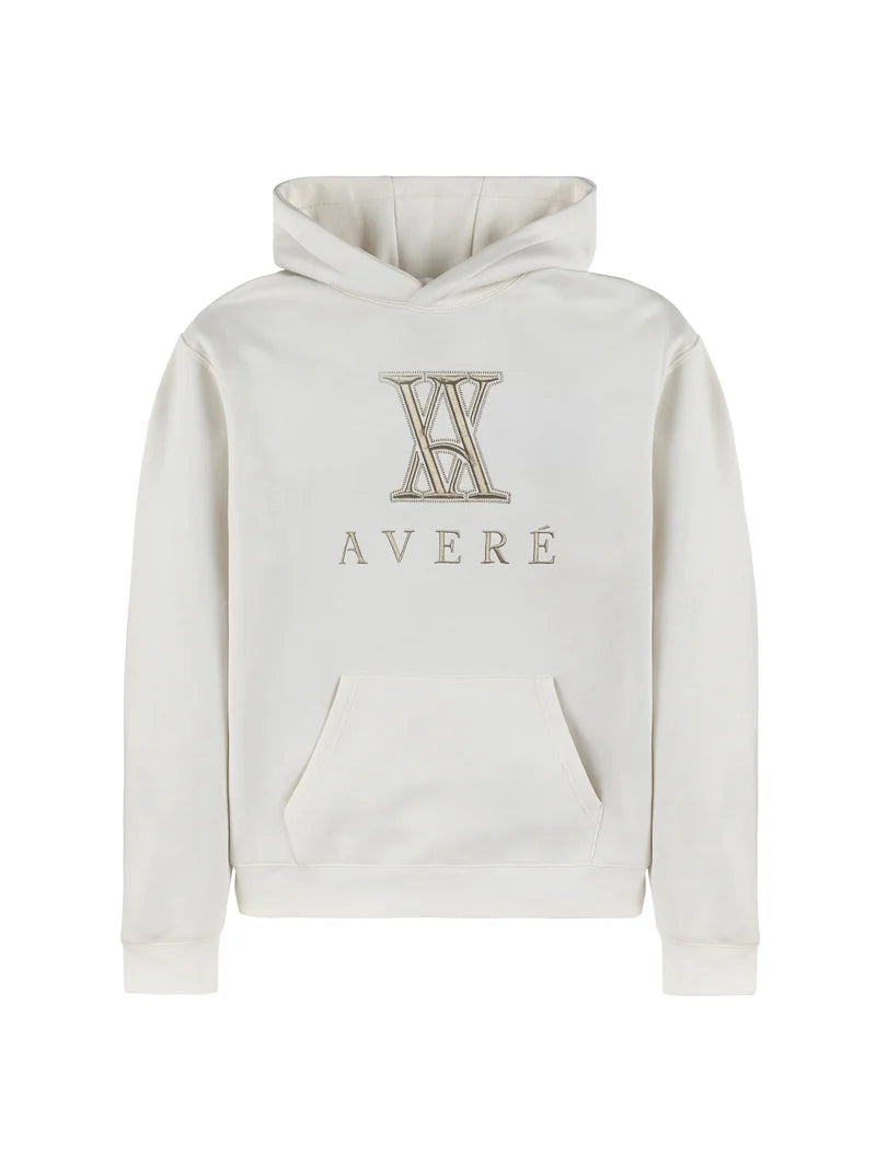 AMARO LOGO WHITE HOODIE - SIGNATURE | WHITE - AVERE-AMA-WHT
