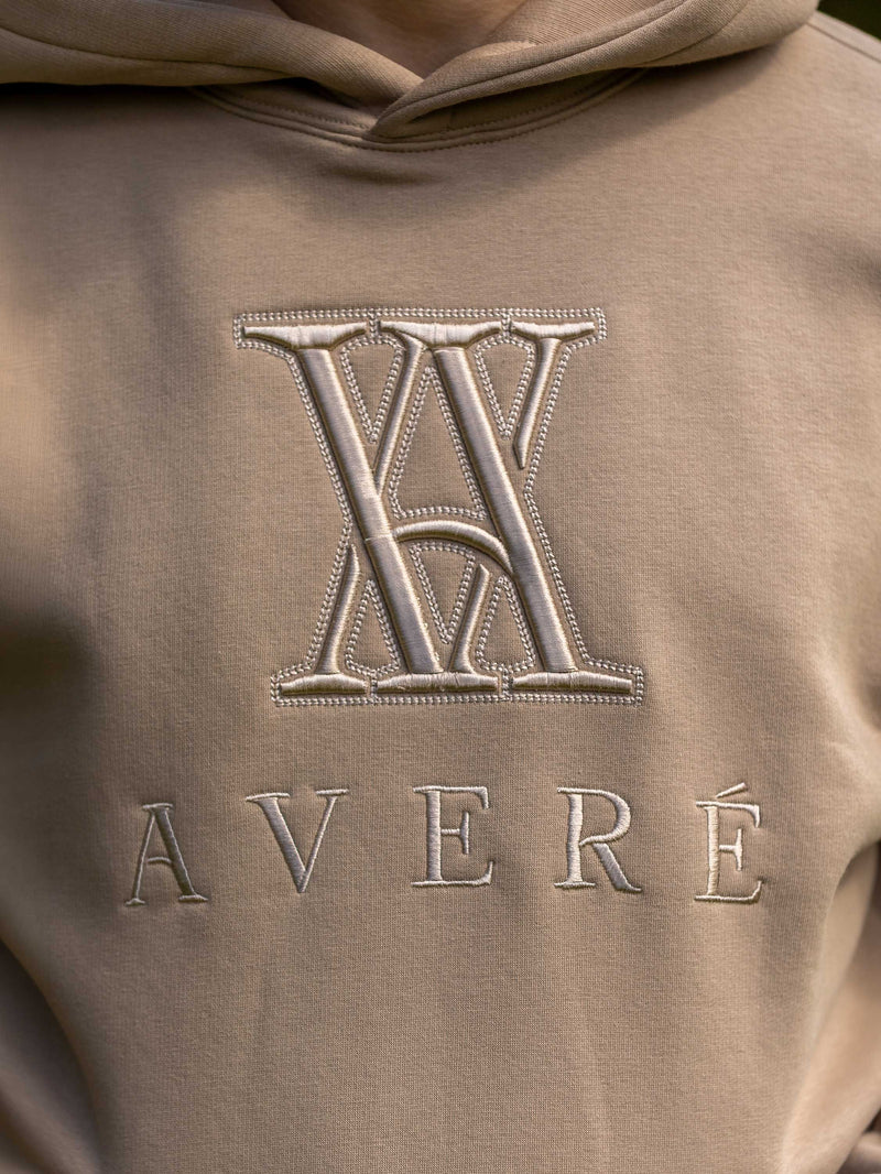 AVERE - AMIATA STONE ZIP THROUGH HOODIE - SIGNATURE | BEIGE - AVERE-AMI-BEI