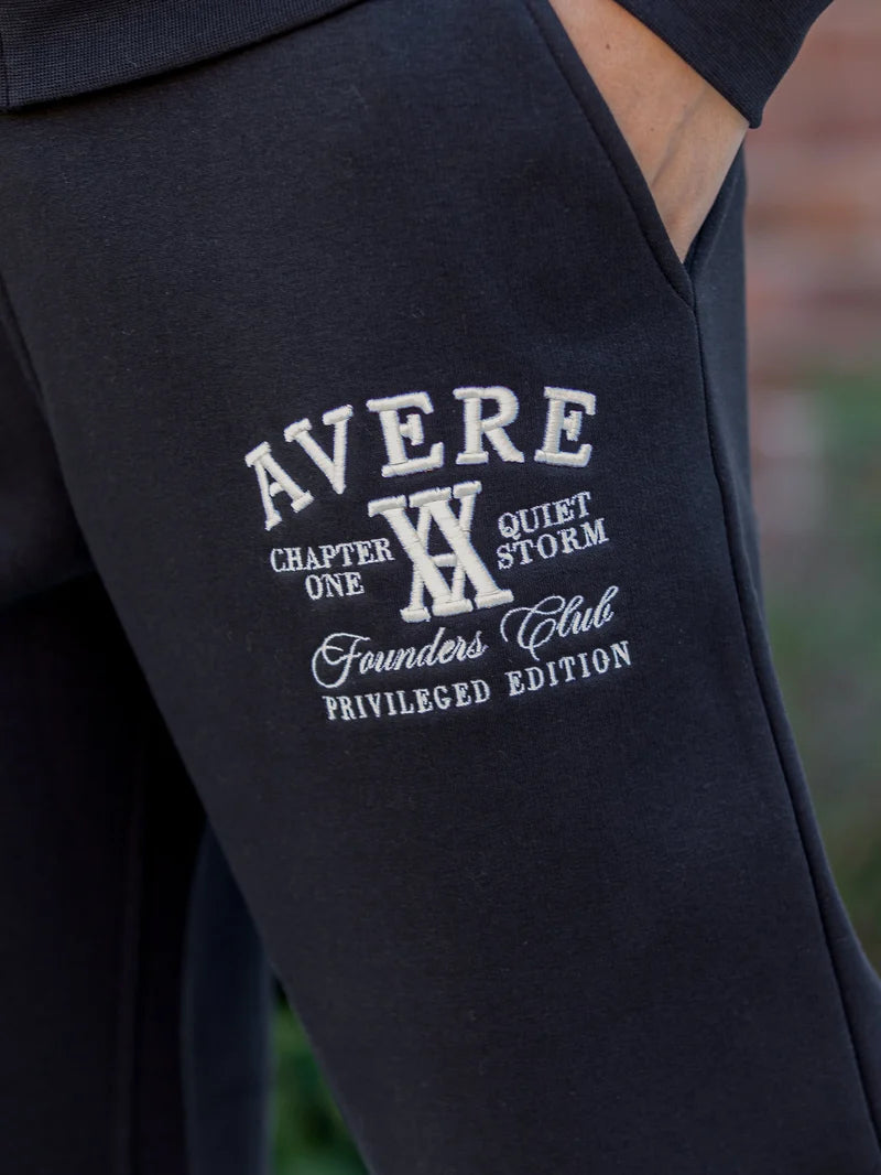 PARADISO BLACK OPEN HEM SWEATPANTS - SIGNATURE | BLACK - AVERE-PAR-BLK