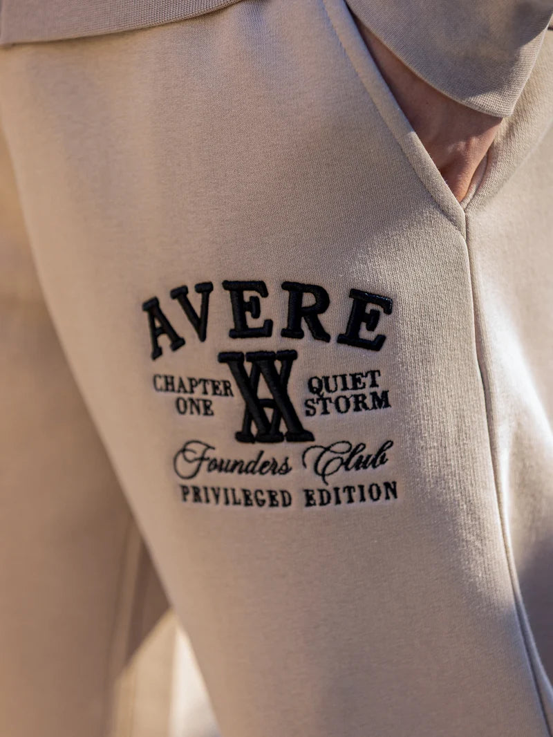 AVERE - PARADISO STONE OPEN HEM SWEATPANTS - SIGNATURE | BEIGE - AVERE-PAR-BEI
