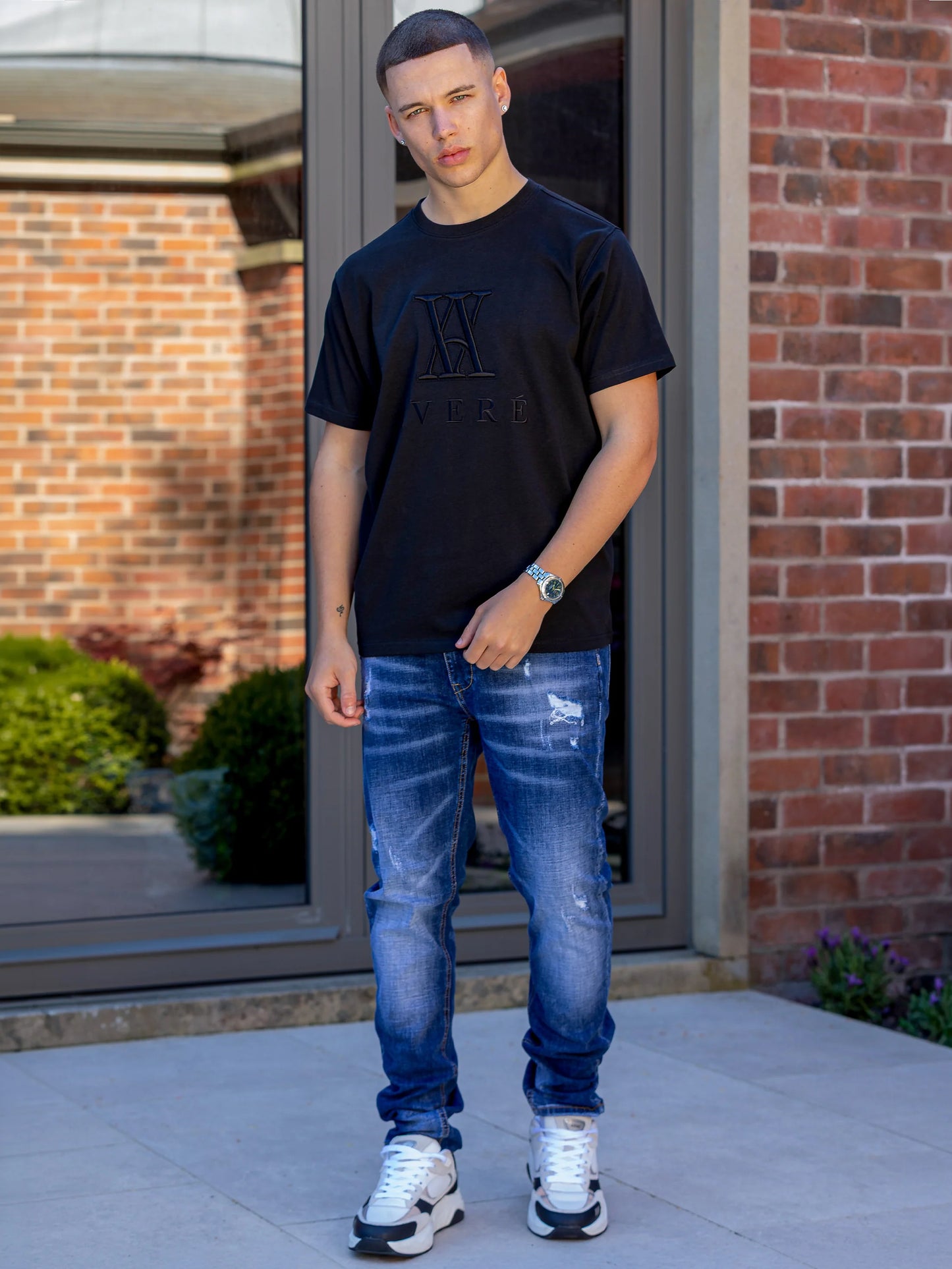 MILETTO LOGO BLACK T SHIRT - SIGNATURE | BLACK - AVERE-MIL-BLK