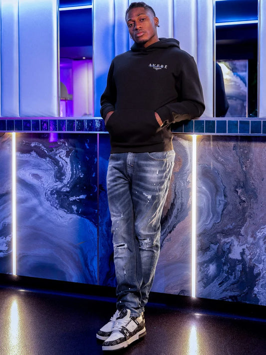 VELINO SIGNATURE BLACK HOODIE - SIGNATURE | BLACK - VELINO-BLK-01