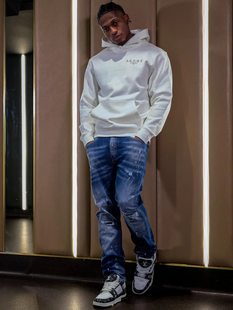 VELINO SIGNATURE WHITE HOODIE - SIGNATURE | WHITE - AVERE-VEL-WHT