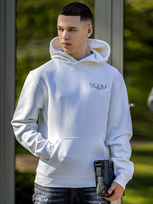 VELINO SIGNATURE WHITE HOODIE - SIGNATURE | WHITE - AVERE-VEL-WHT