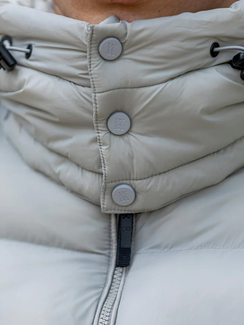 AVERE Vesuvius Grey Short Puffer Jacket