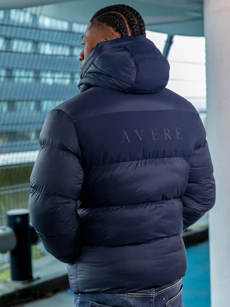 AVERE Vesuvius Navy Short Puffer Jacket - Navy