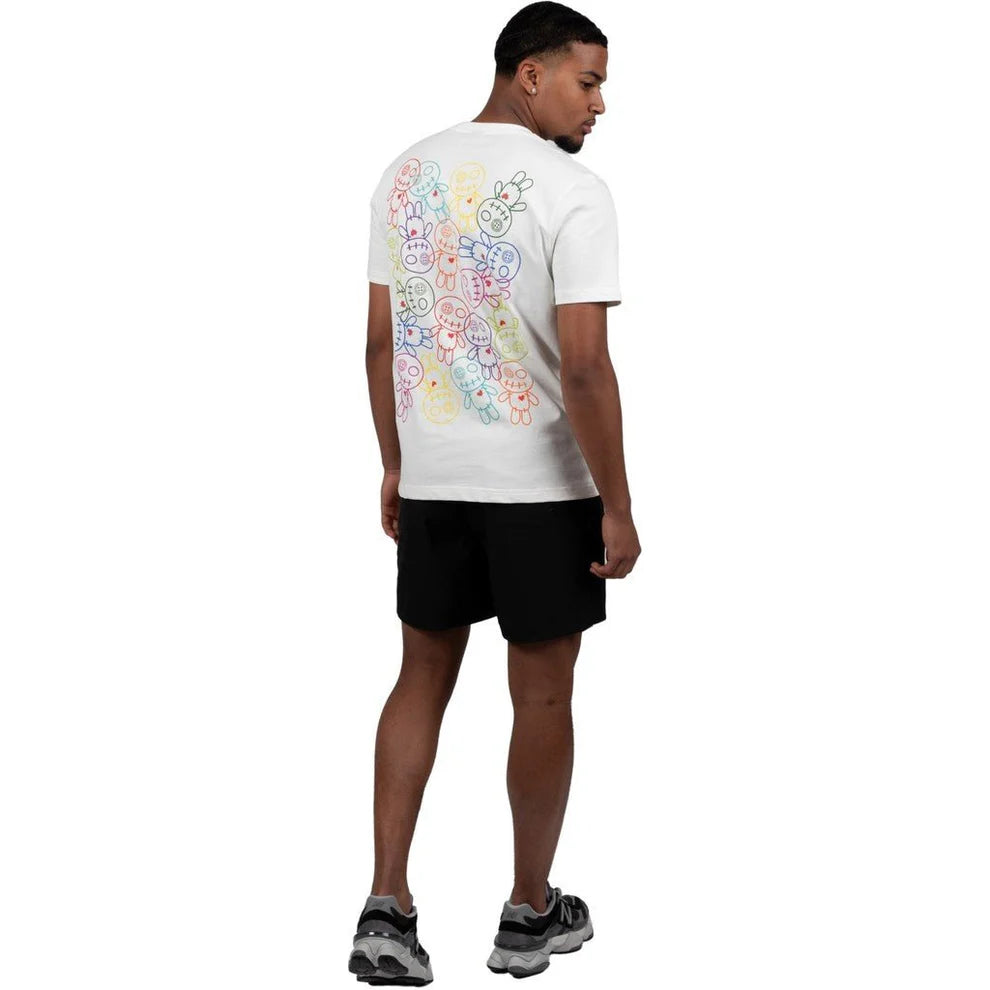 Clique Wrong Friends Bellevue T-shirt in coconut white, featuring a casual fit and stylish design on soft cotton fabric.