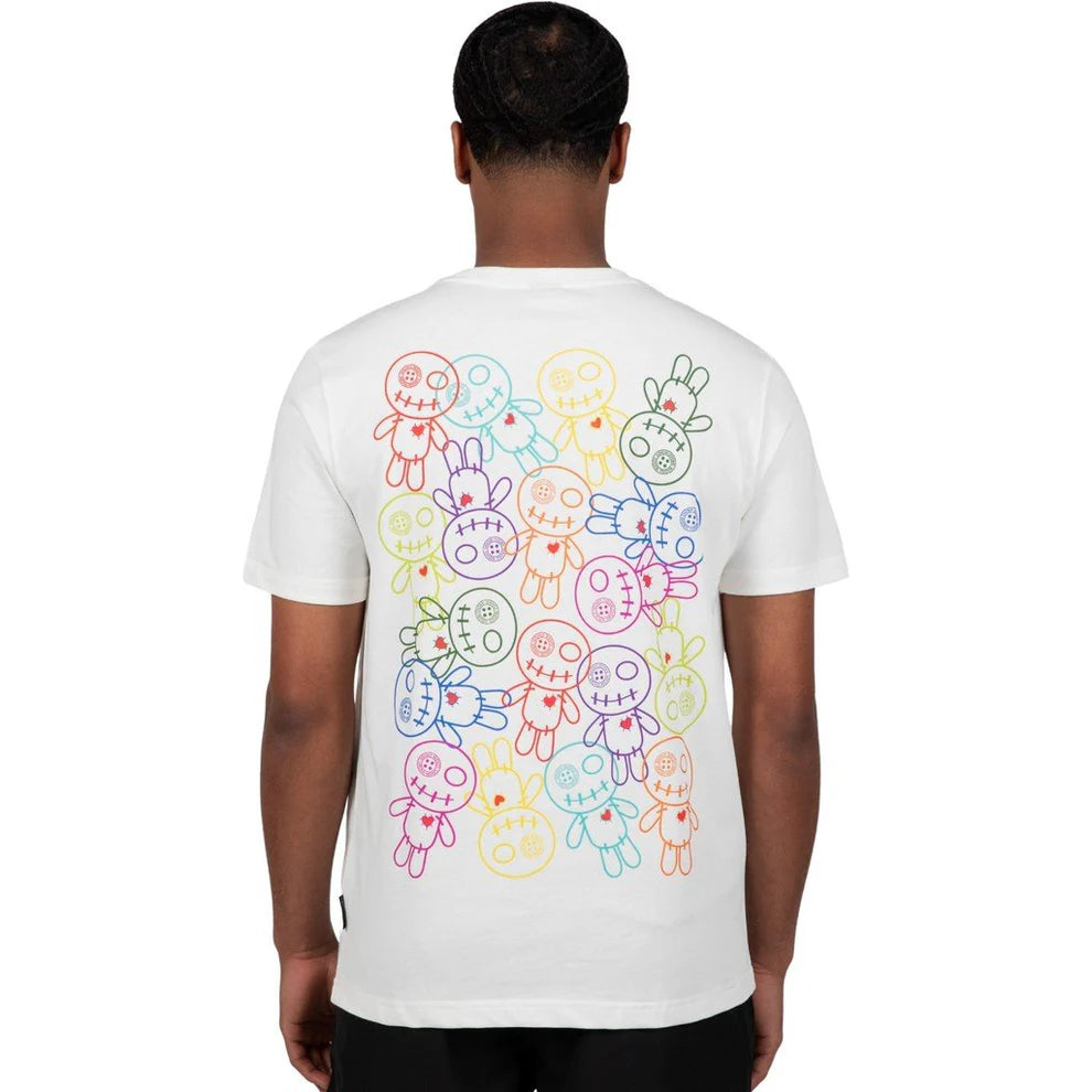 Clique Wrong Friends Bellevue T-shirt in Coconut White, featuring a casual fit and stylish graphic design.