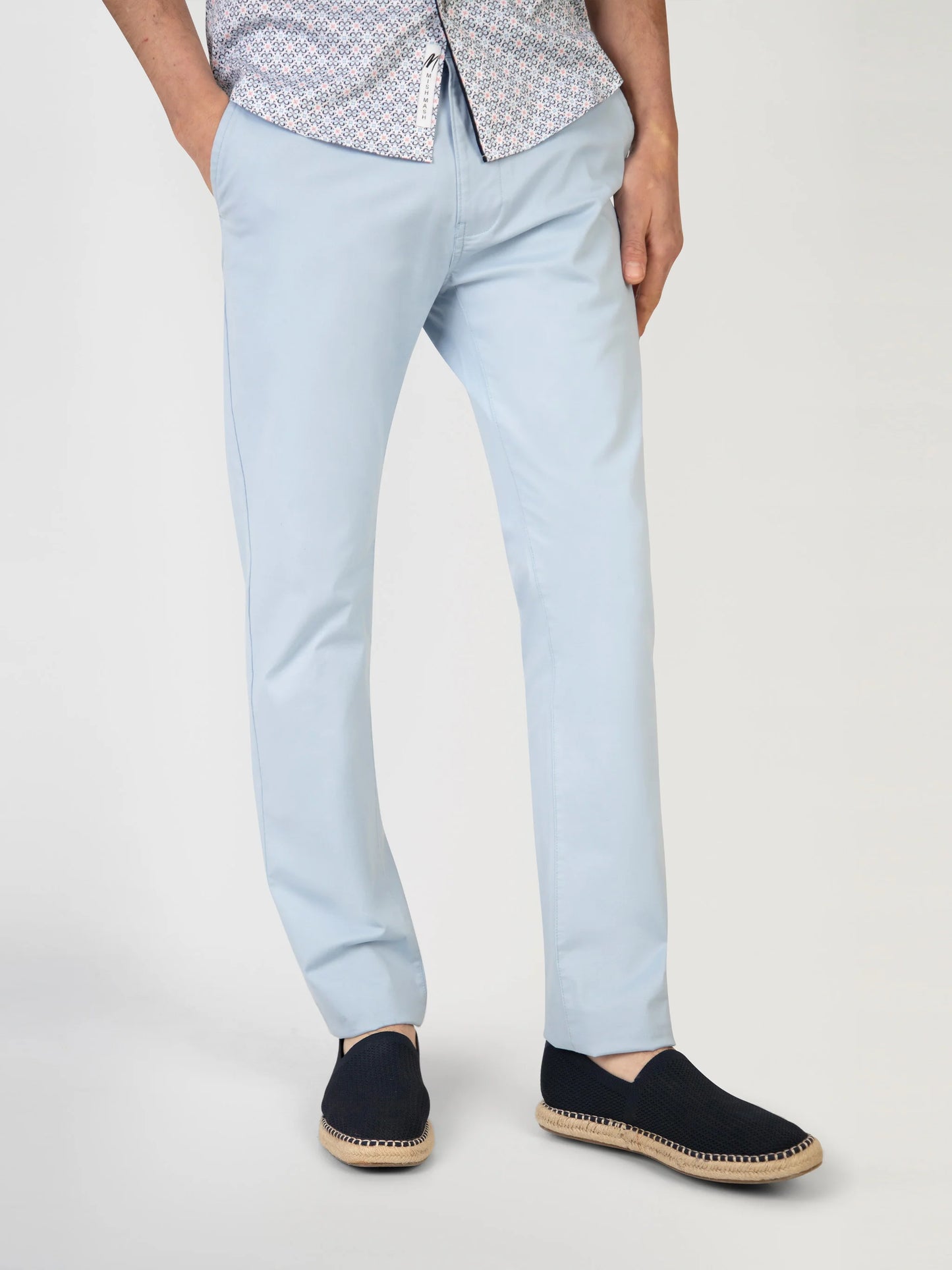 MISH MASH Chino Trouser - Tapered Fit Cotton Bromley / Sky Blue - 1984BRMsk4