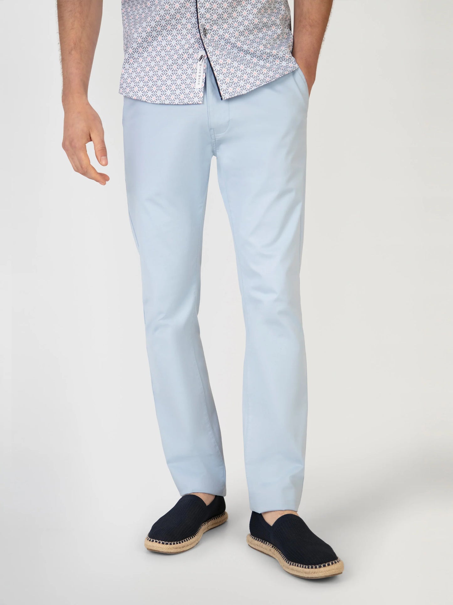 MISH MASH Chino Trouser - Tapered Fit Cotton Bromley / Sky Blue - 1984BRMsk4