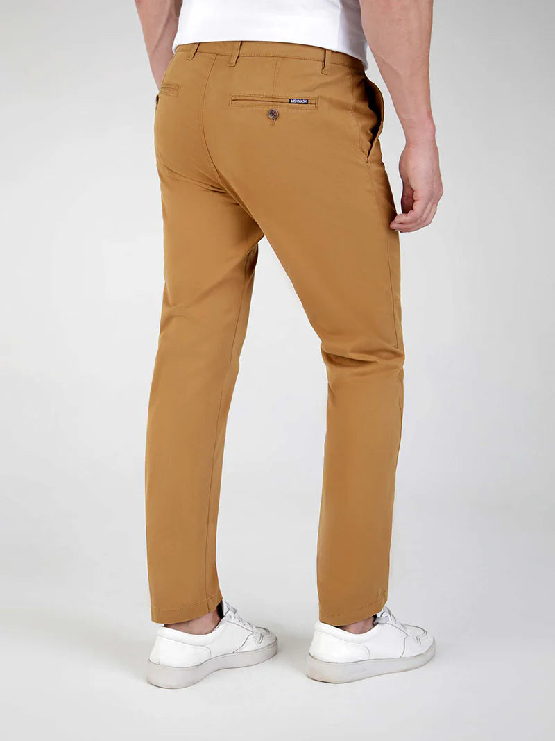 MISH MASH Chino Trouser - Tapered Fit Cotton Bromley / Tobacco - 1984BROto6