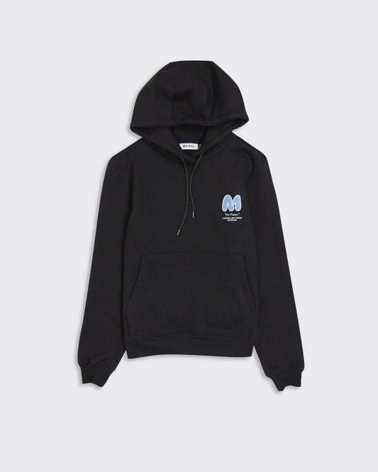 MARAI Bubble Logo Printed Hoodie | Back/Blue - MAR51