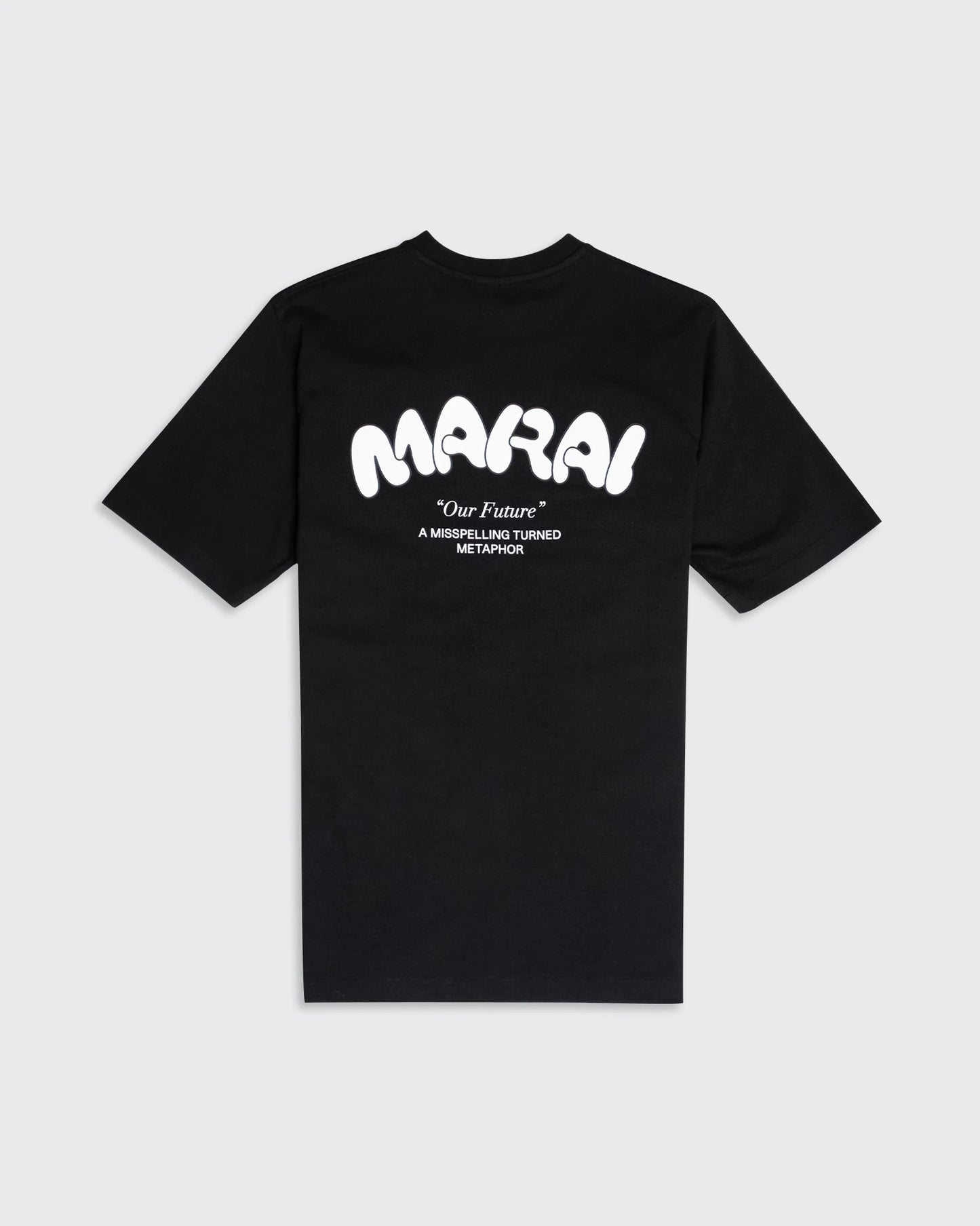 MARAI - Bubble Logo Printed Cotton T-Shirt | Black/White - MAR01