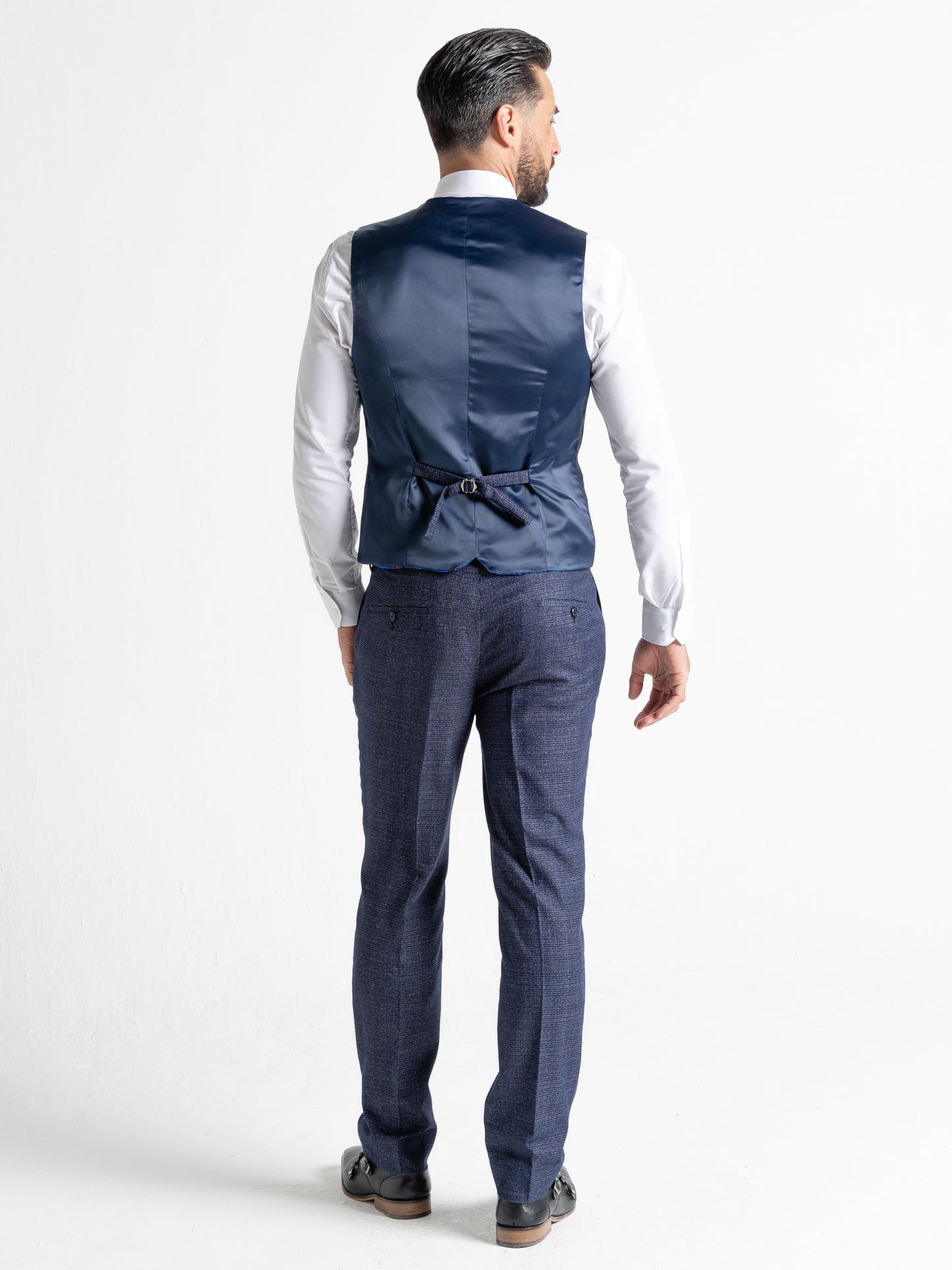 V2 CLASSIC Charles - 3 Piece Suit | Blue Tweed - V2CSC23163