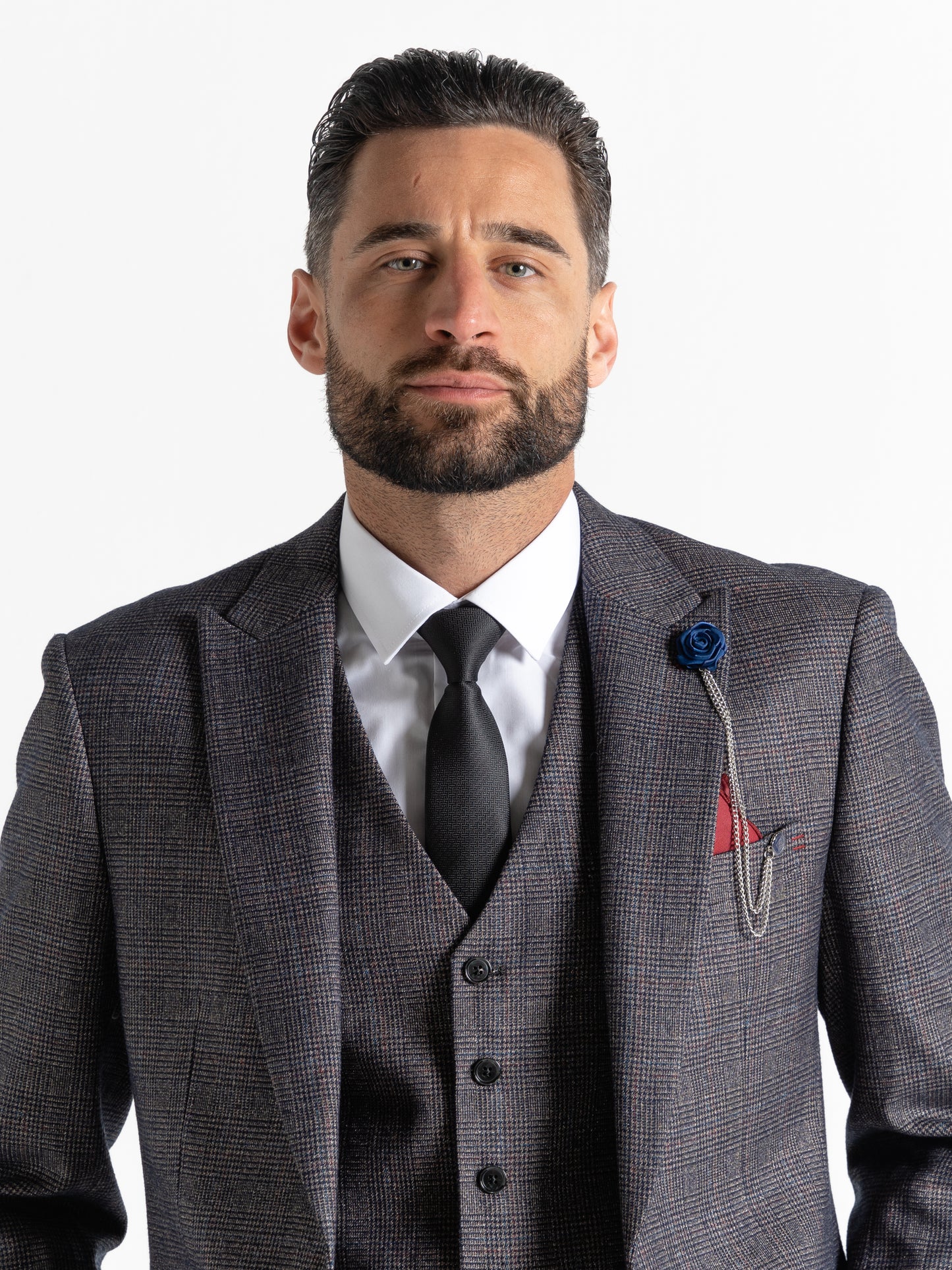 V2 CLASSIC Charles - 3 Piece Suit | Black Tweed - V2CSC23167