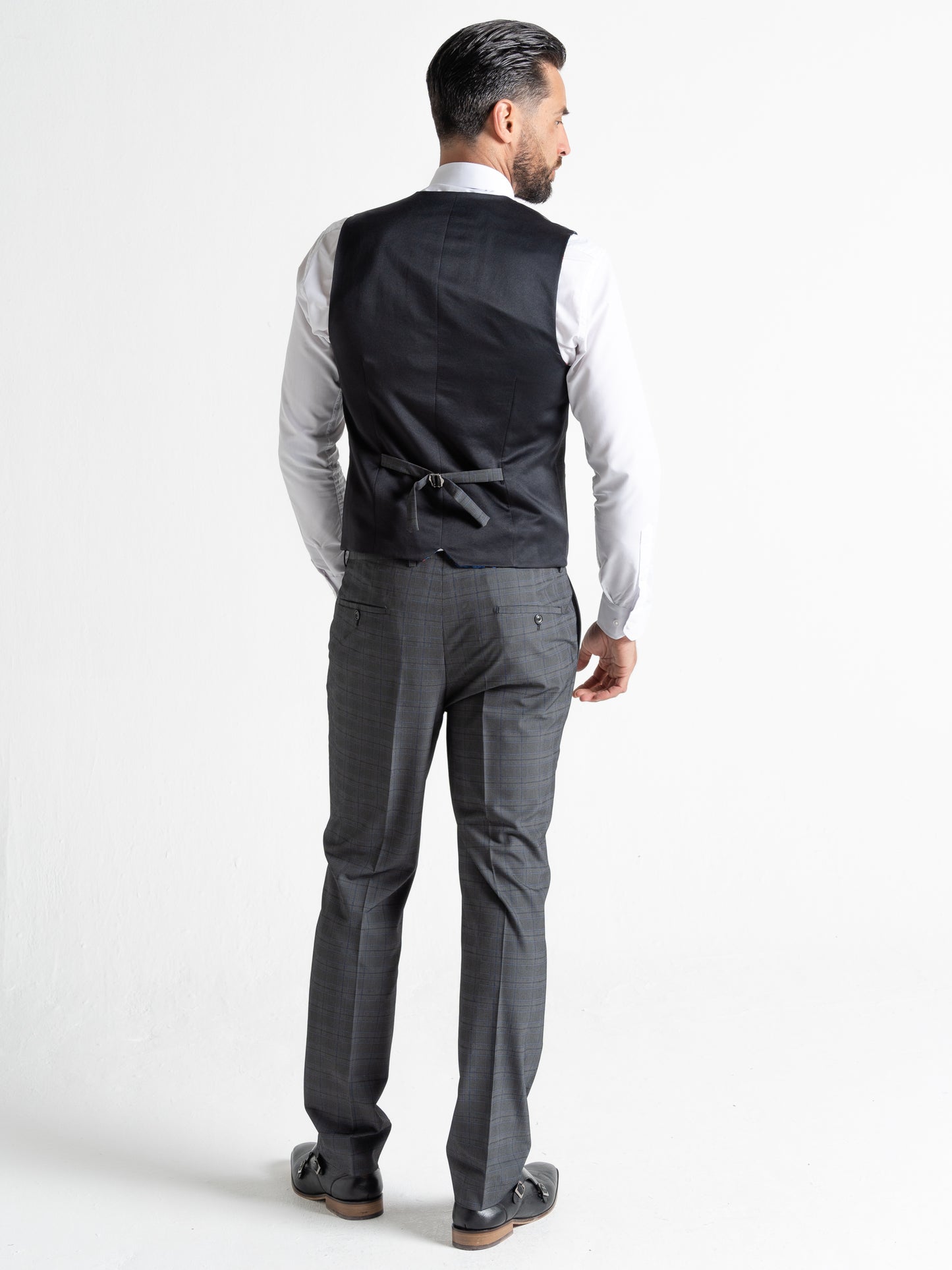 V2 CLASSIC Charles – Grey with Black Checks - V2CSC23168