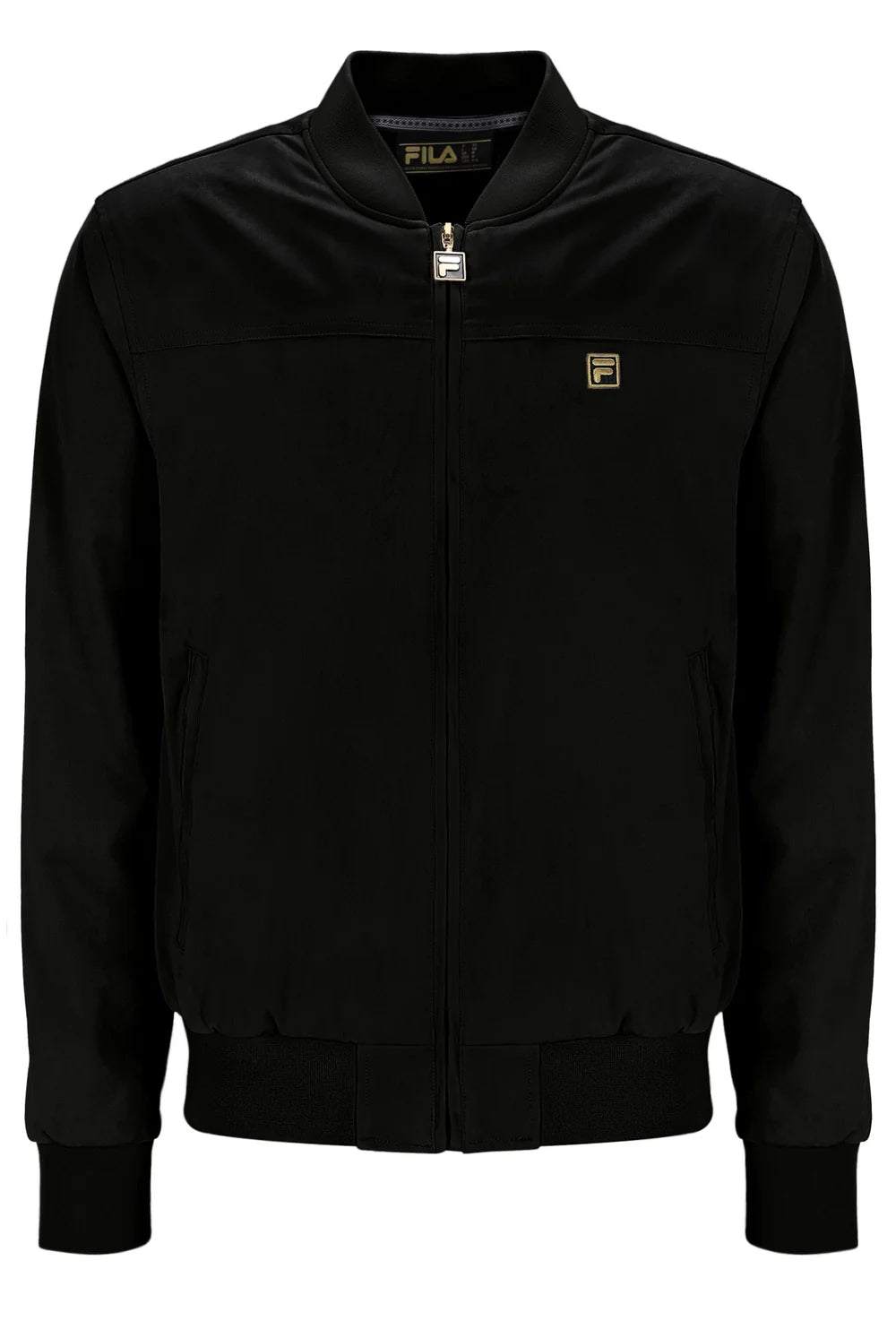 FILA - Dean Full Zip Faux-Suede Jacket with Seam Details | Black - FW25MG023 001