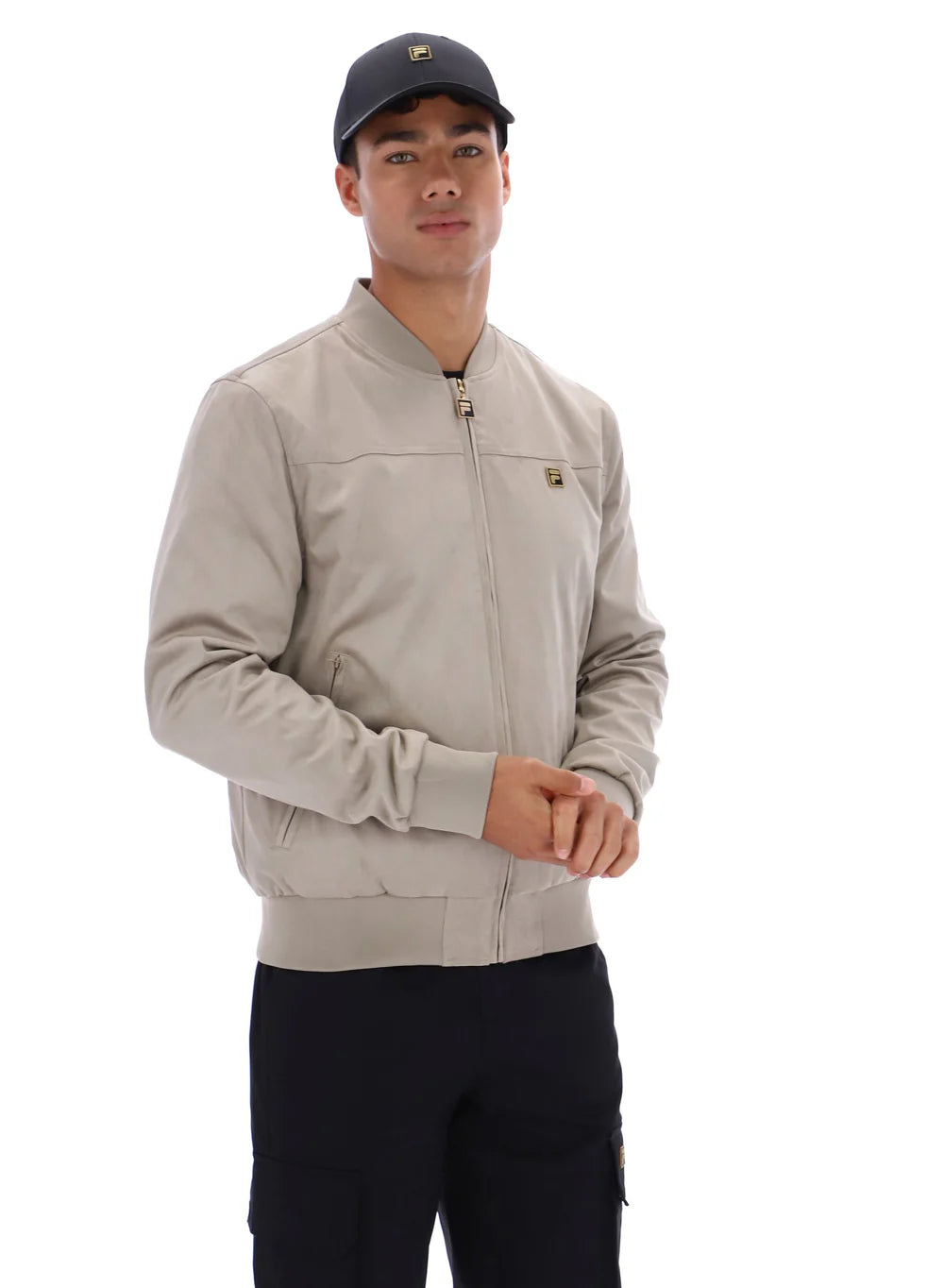 FILA - Dean Full Zip Faux-Suede Jacket with Seam Details | Vintage Khaki - FW25MG023 602