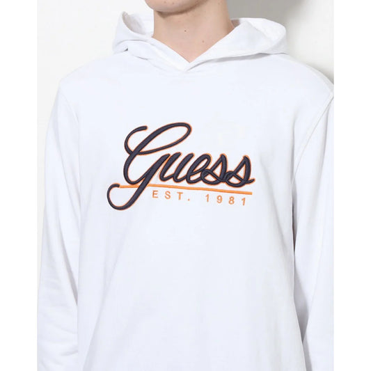 GUESS Logo Beau Hoodie Sweatshirt | White / Blue / Orange - M1RQ37K6ZS1 - H9C9