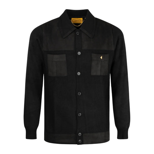 GABICCI Everett Vintage Knit Shirt | Black - V53GM29