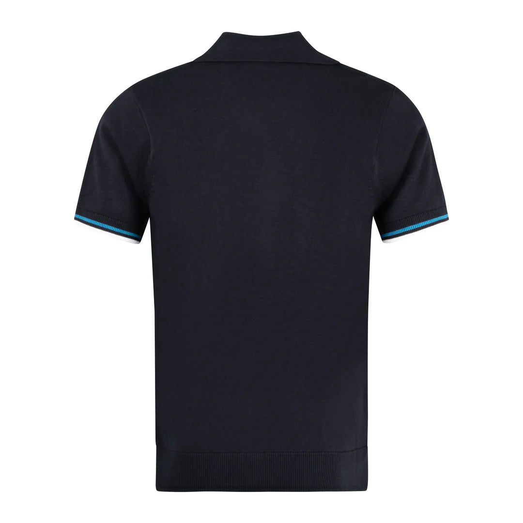 GABICCI Knitted Polo Shirt - Ross  / Navy - V54GM13
