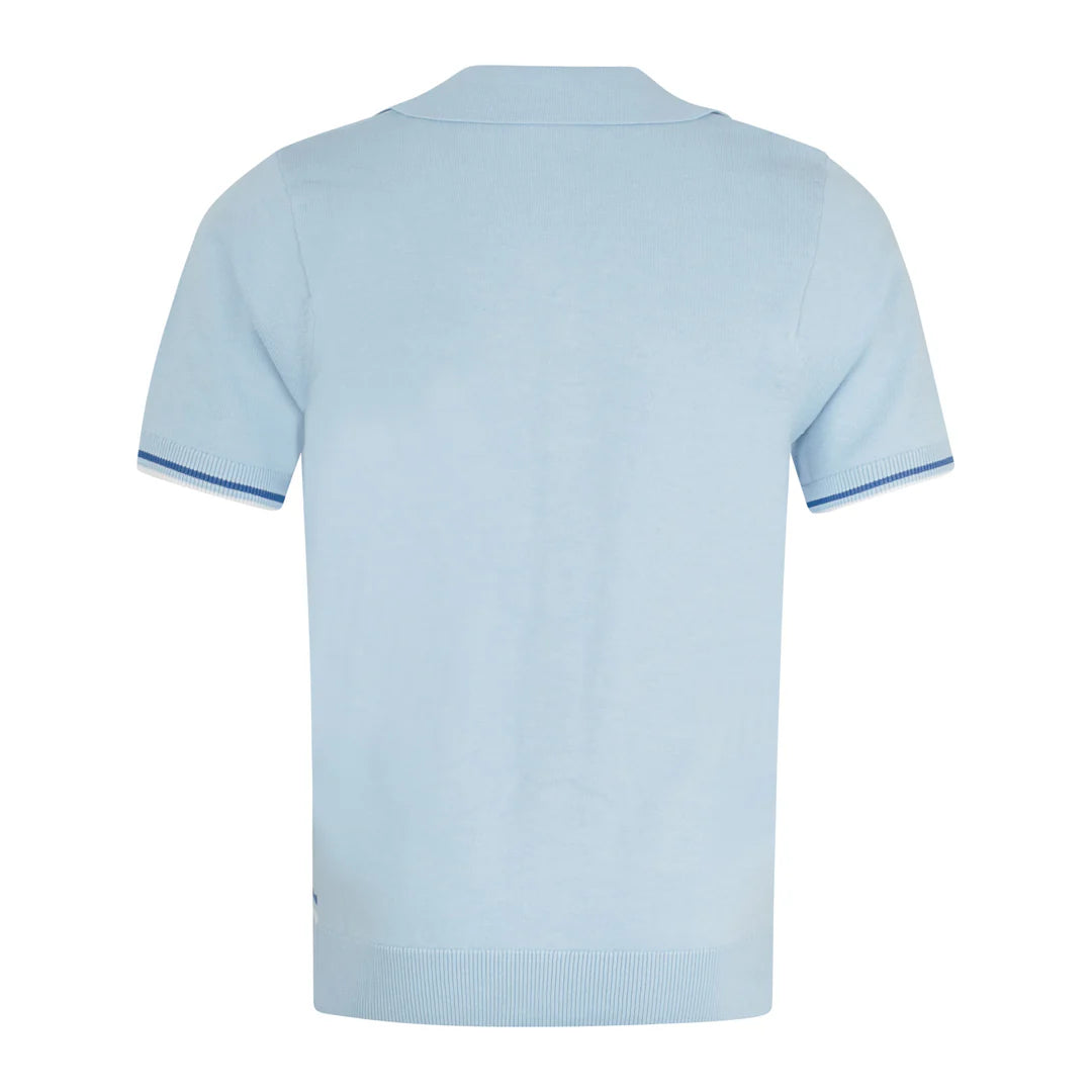GABICCI Knitted Polo Shirt - Ross  / Azure- V54GM13