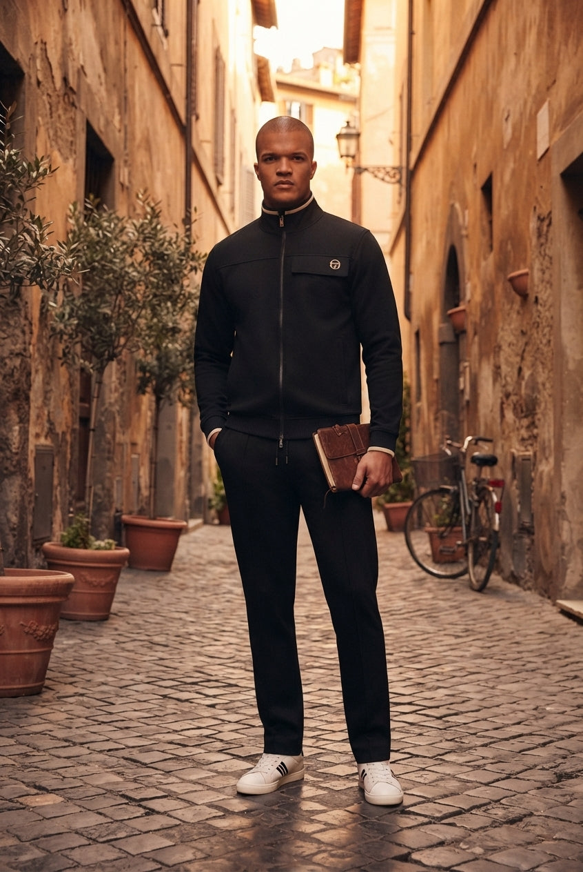 Sergio Tacchini Giulio Track Top - Black (STM21312-160)