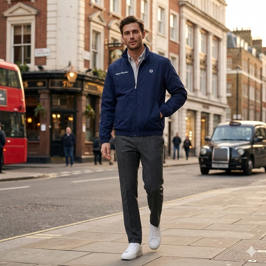 Sergio Tacchini Brando Harrington Jacket | Maritime Blue - STM2207-225