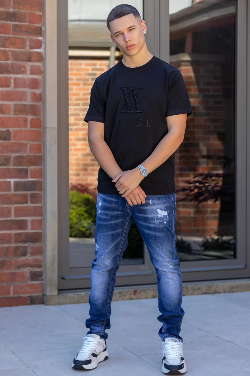 MILETTO LOGO BLACK T SHIRT - SIGNATURE | BLACK - AVERE-MIL-BLK