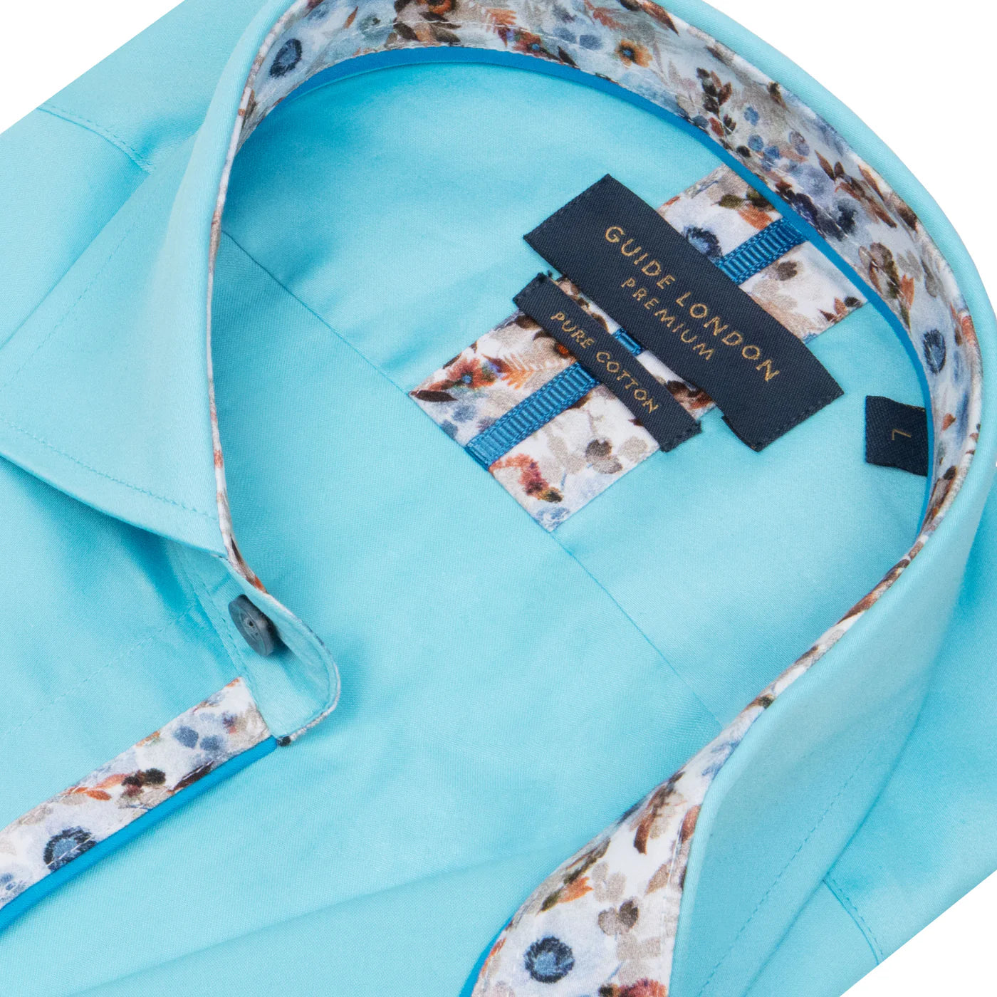 GUIDE LONDON Long-sleeve shirt | Turquoise - LS76887