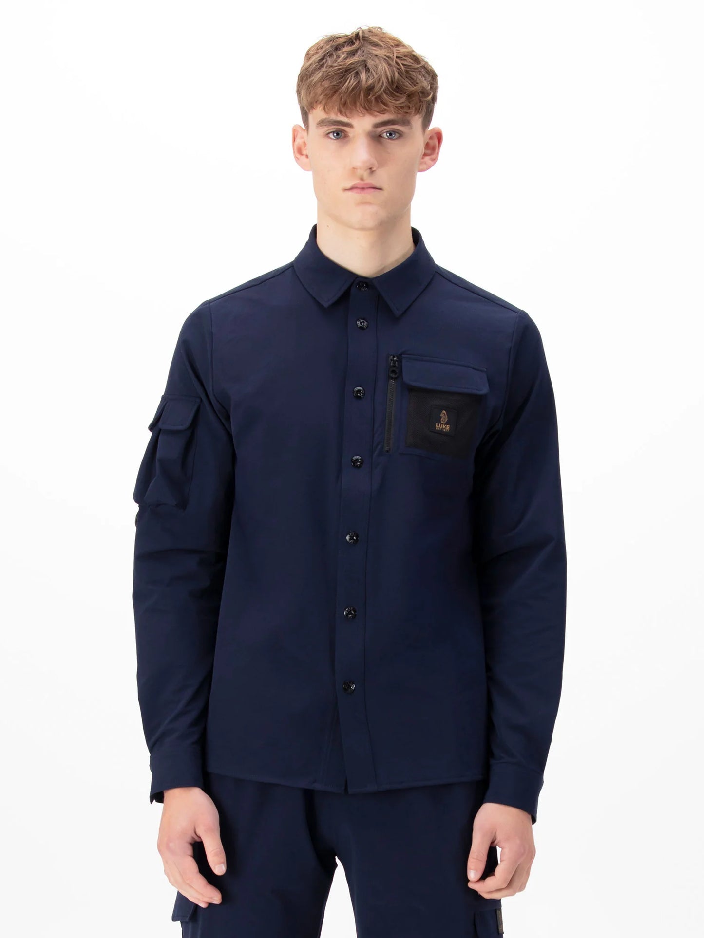 LUKE 1977 HULUN TECHNICAL OVERSHIRT - Pocket Detail Shirt 1980GSM / Navy M710950
