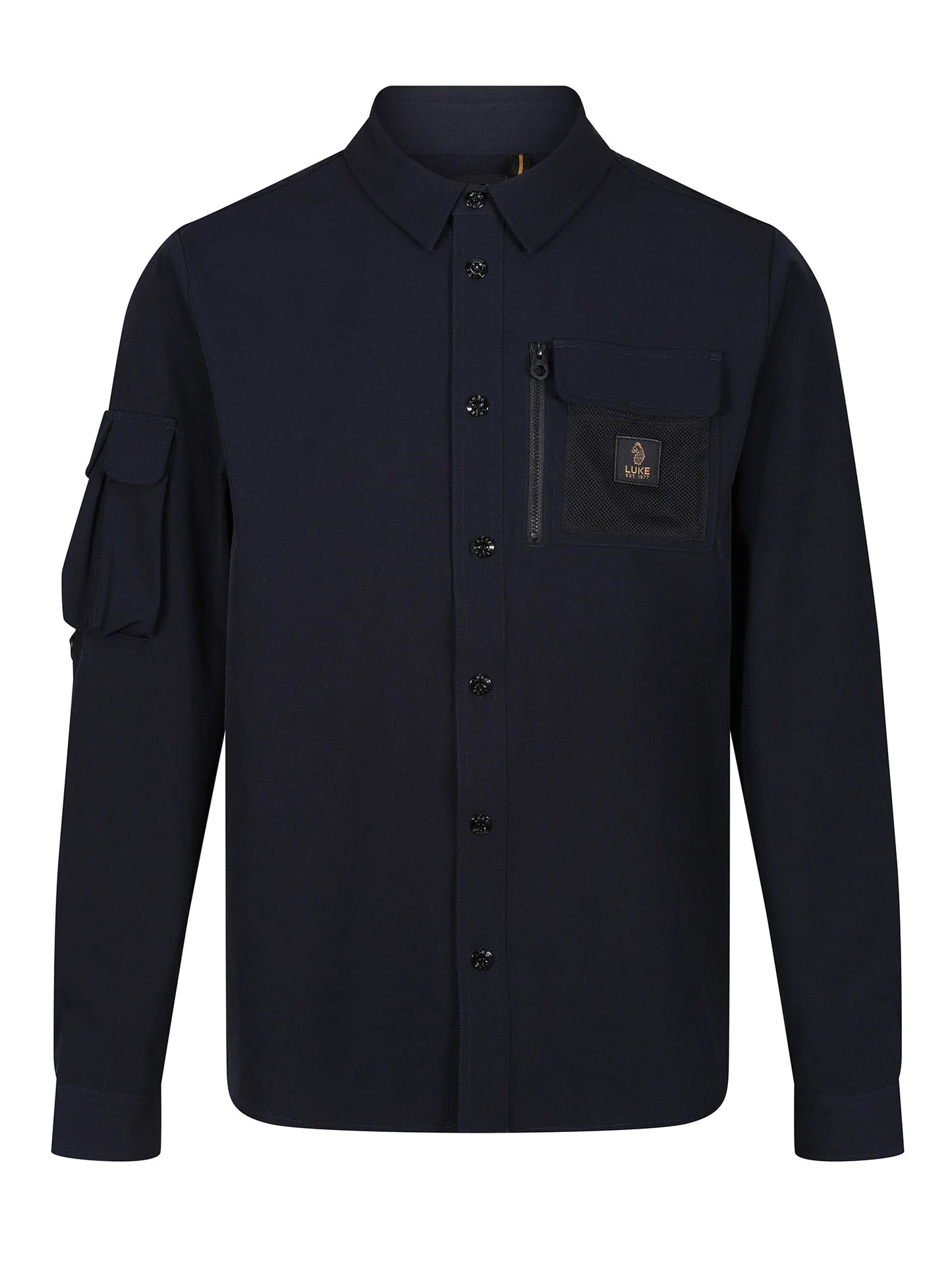 LUKE 1977 HULUN TECHNICAL OVERSHIRT - Pocket Detail Shirt 1980GSM / Navy M710950