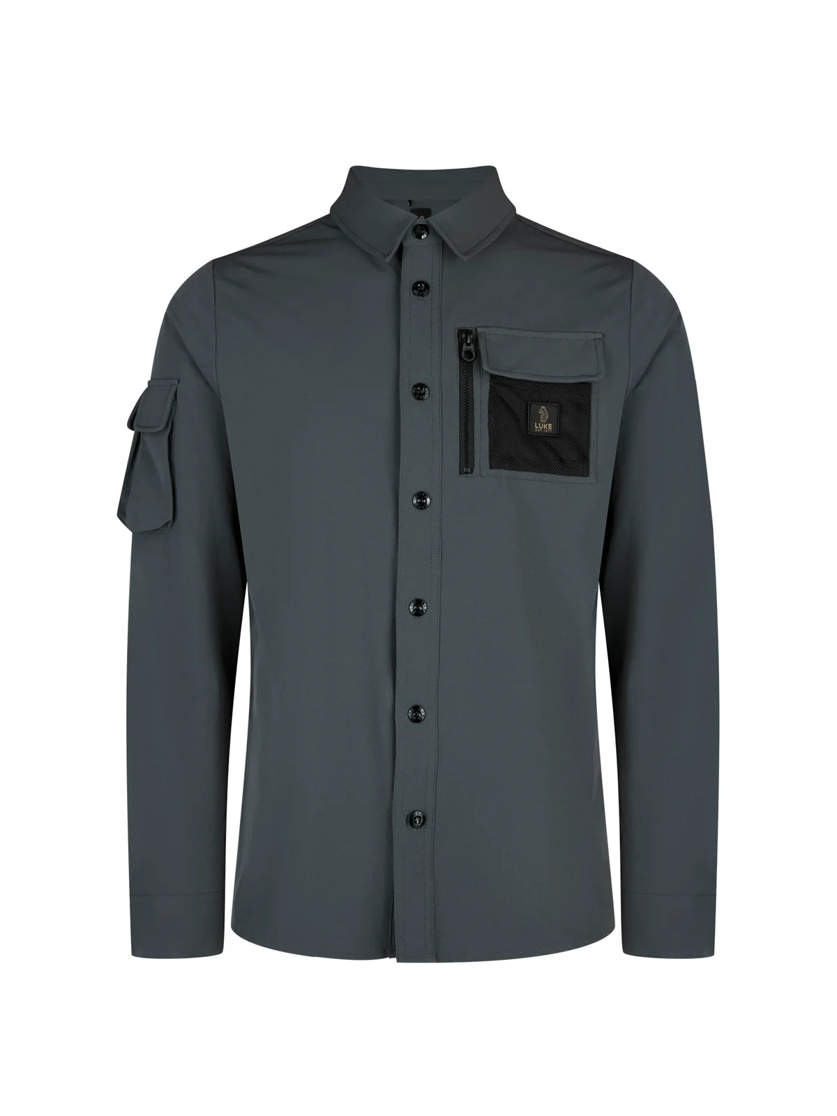 LUKE HULUN POCKET DETAIL SHIRT - UTILITY | CHARCOAL - M750450