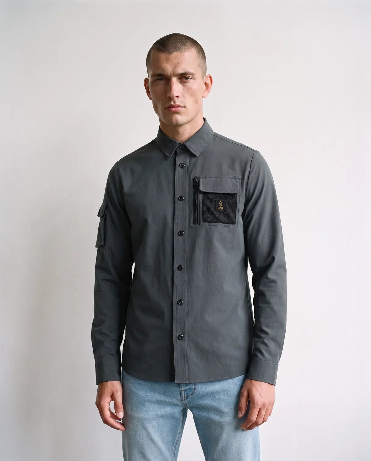 LUKE HULUN POCKET DETAIL SHIRT - UTILITY | CHARCOAL - M750450