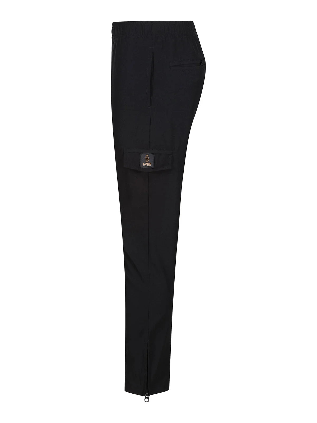 LUKE SEMANTIC POCKET DETAIL CARGO TROUSERS - UTILITY | BLACK - M750450