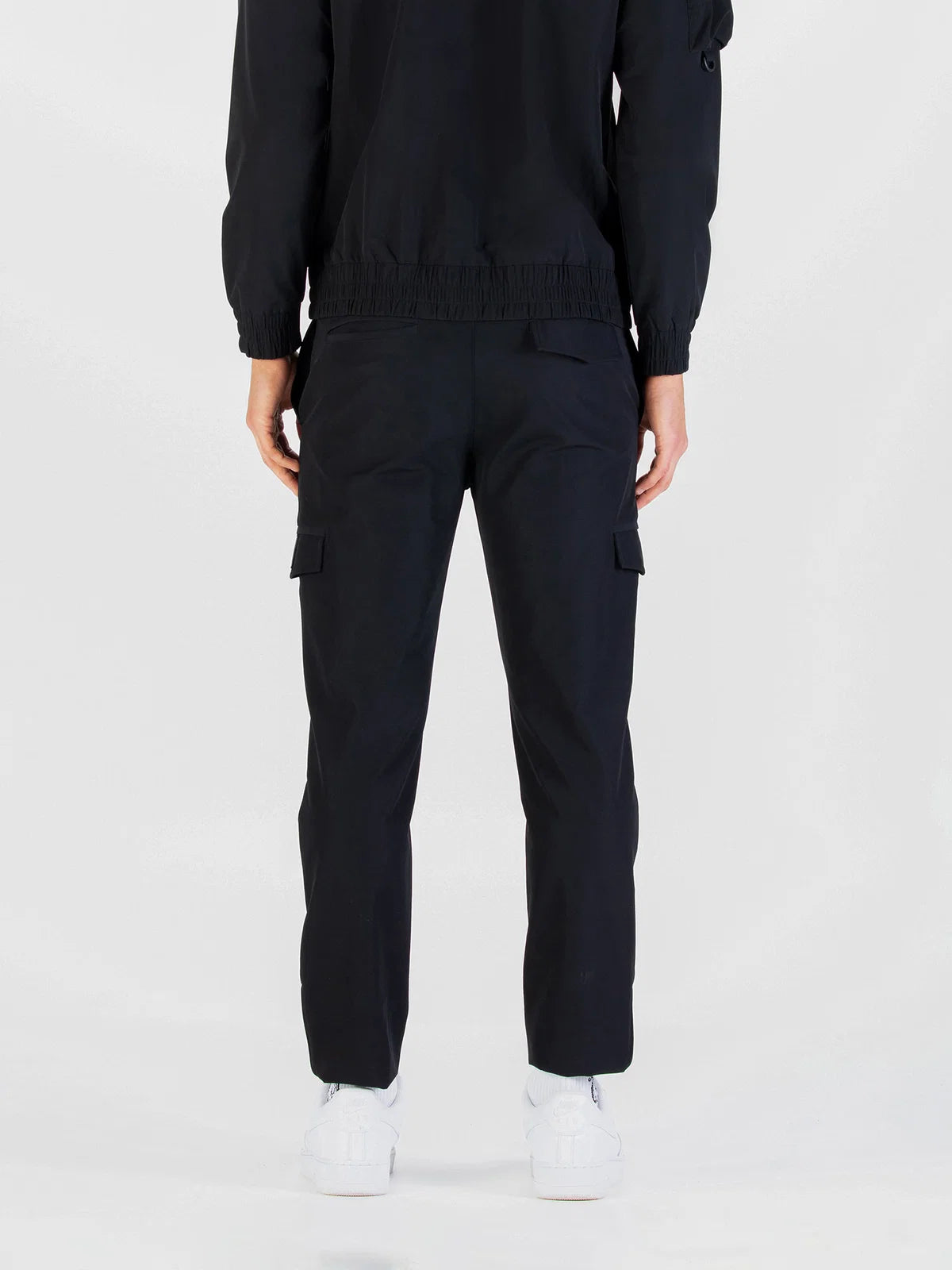 LUKE SEMANTIC POCKET DETAIL CARGO TROUSERS - UTILITY | BLACK - M750450