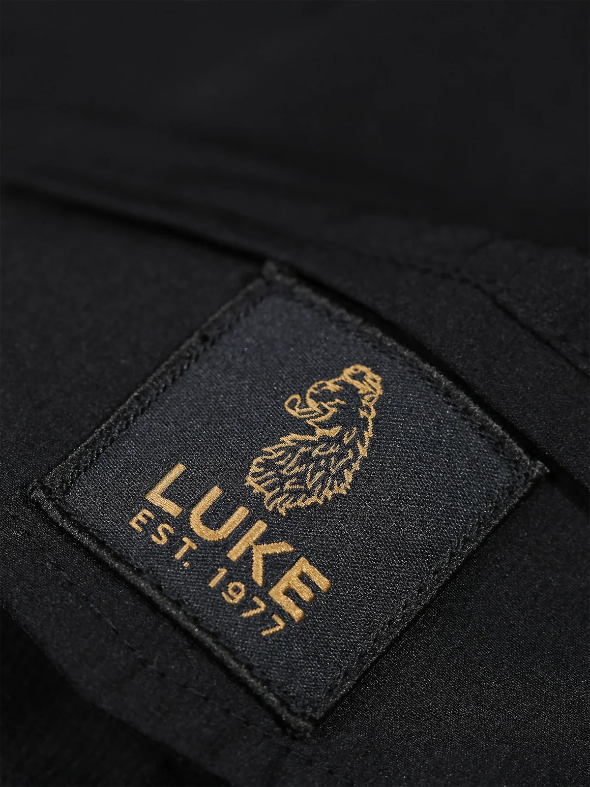 LUKE SEMANTIC POCKET DETAIL CARGO TROUSERS - UTILITY | BLACK - M750450