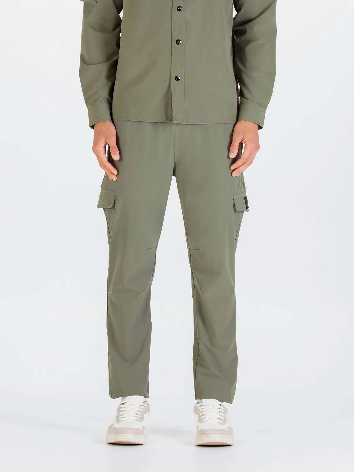 LUKE SEMANTIC POCKET DETAIL CARGO TROUSERS - UTILITY | CHARCOAL - M750450