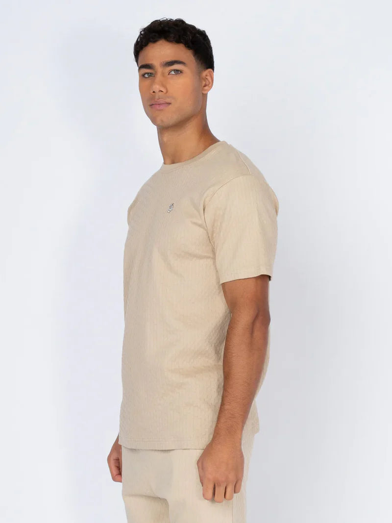 LUKE Ganggu Mercerised Jacquard T-shirt | Ecru - M760159